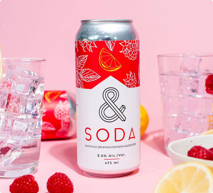 Raspberry – lemon soda