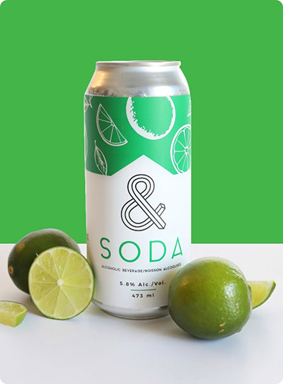 Lime soda can