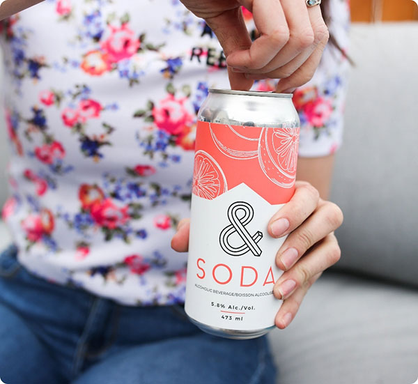 Opening grapefruit soda